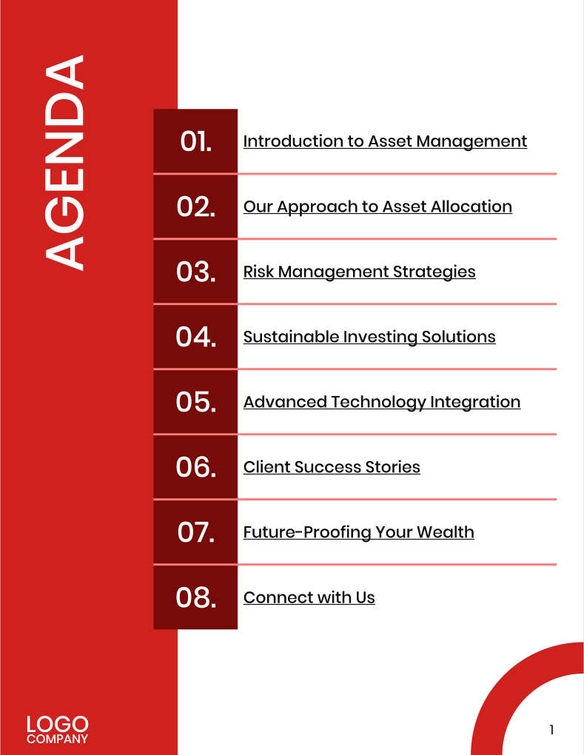 Free broschüren – asset management template