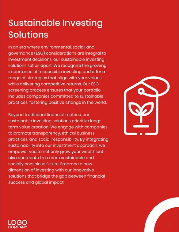 Free broschüren – asset management template