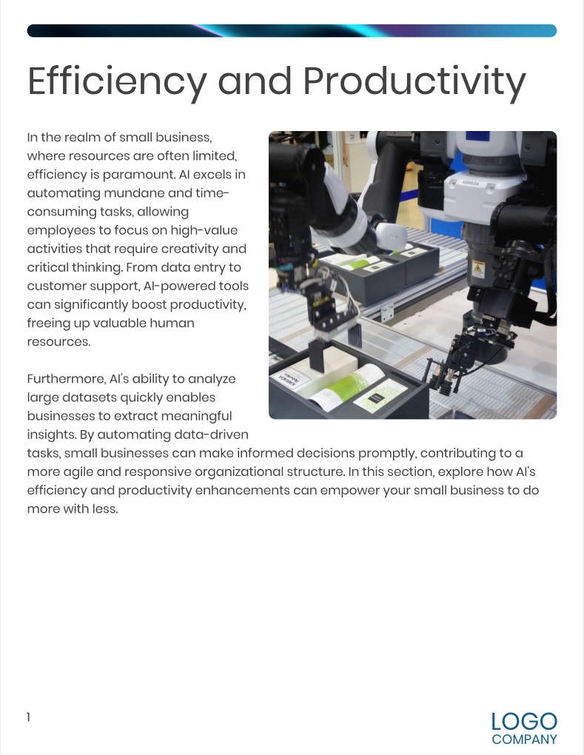 Free broschüren – benefits of ai template