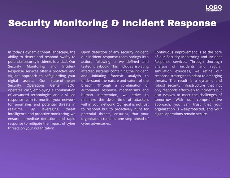 Free broschüren – cyber security template