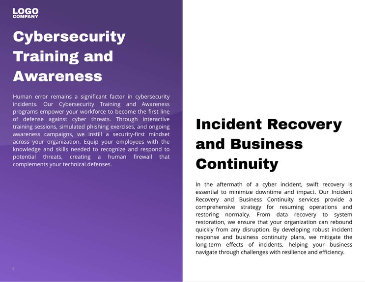 Free broschüren – cyber security template