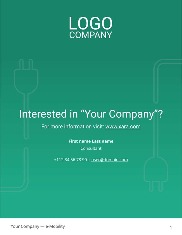 Free broschüren – e-mobility template