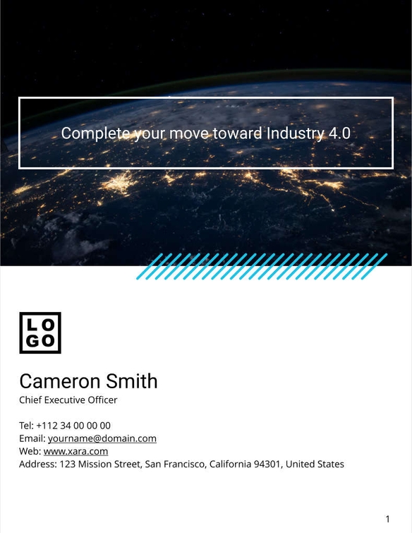 Free broschüren – industry 4.0 template