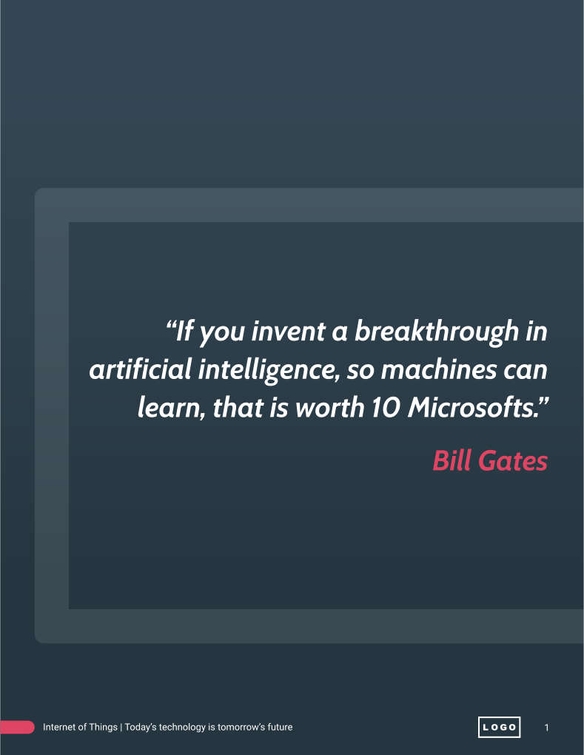 Free broschüren – internet of things template