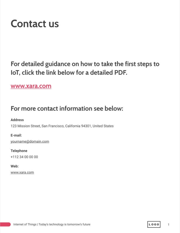 Free broschüren – internet of things template