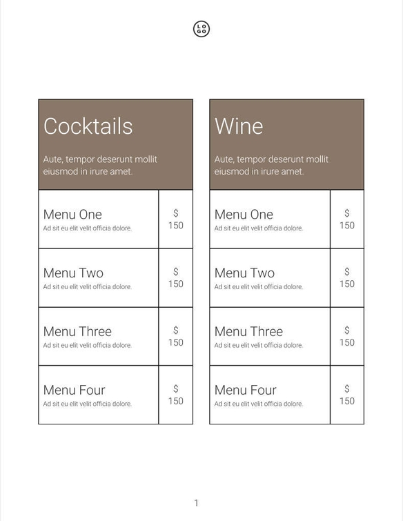 Free kataloge  food menu template