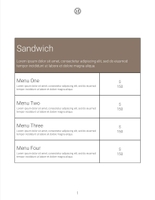 Free kataloge  food menu template