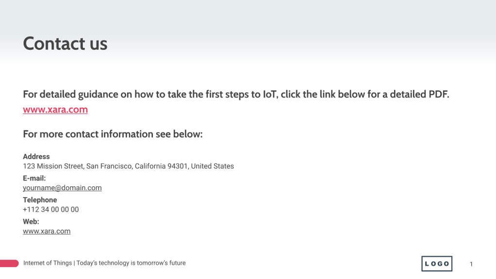 Free presentation   iot consulting template