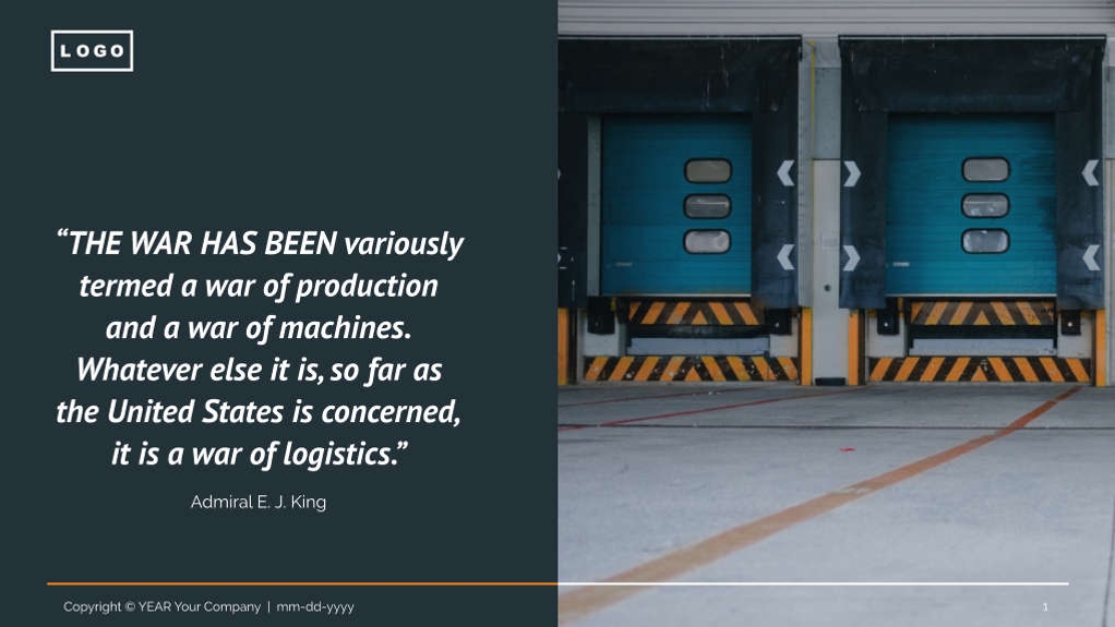 Free presentation  logistics template