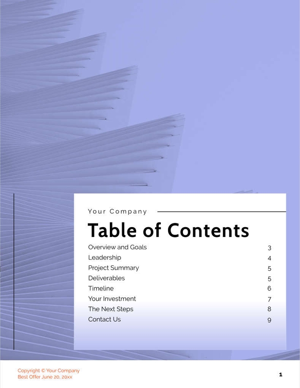 Free angebote & proposal  digital consulting template