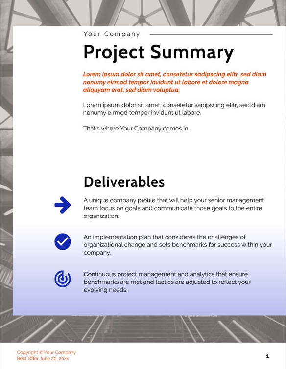 Free angebote & proposal  digital consulting template