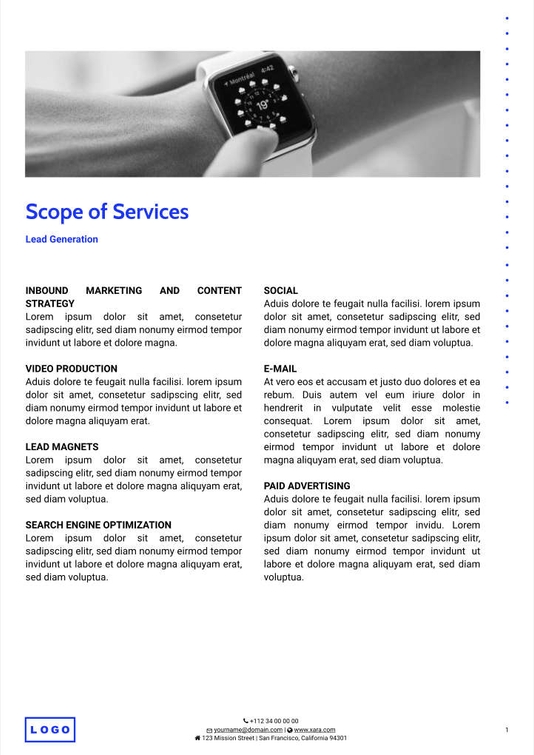 Free angebote & proposal  digital marketing template