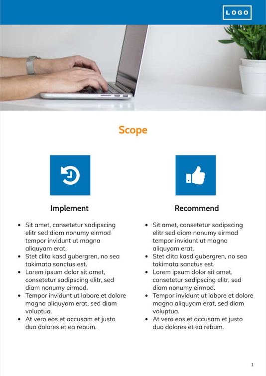 Free angebote & proposal  project template