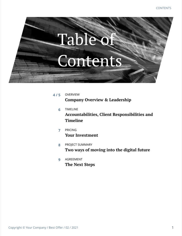 Free angebote & proposal  resource management template