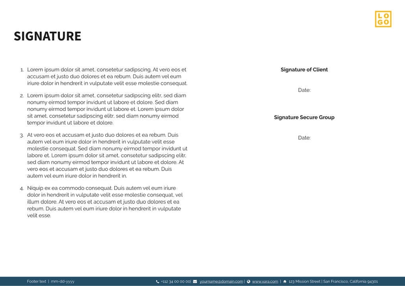 Free angebote & proposal  security template