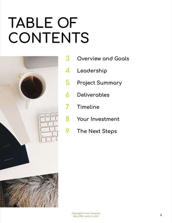 Free angebote & proposal  social media strategy template