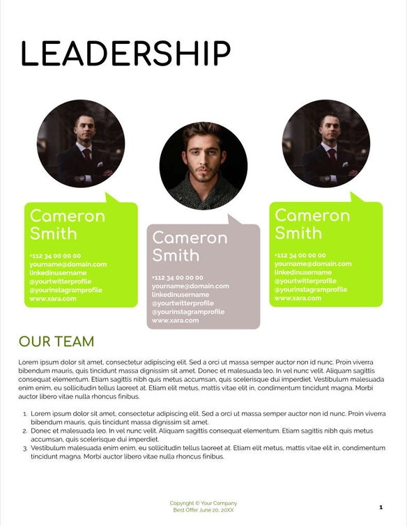 Free angebote & proposal  social media strategy template