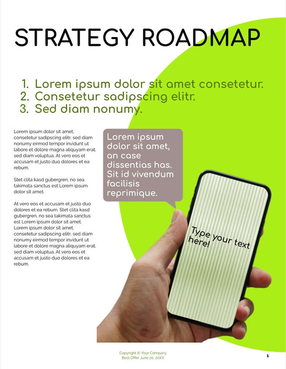 Free angebote & proposal  social media strategy template