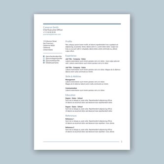 Free resume template