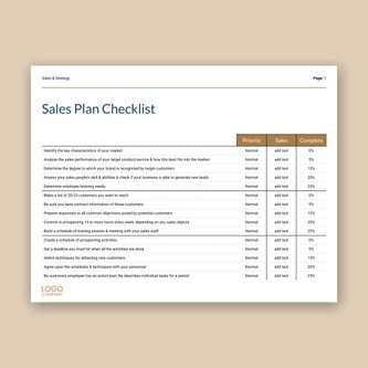 Free strategy & planning template