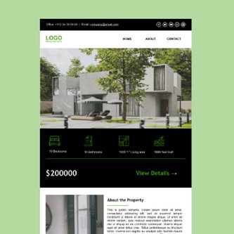 Free real estate – email marketing template
